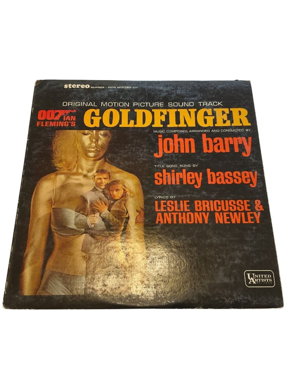 Vtg Goldfinger Original Motion Picture Soundtrack Vinyl LP 1964 United Artists